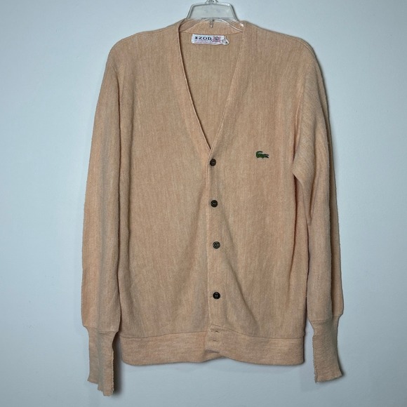 IZOD of London Mens Vintage Cardigan Sweater Sz M Logo Preppy Classic Old Money - Picture 1 of 10